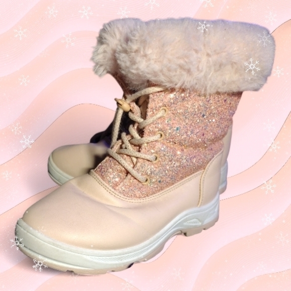 Bacca Girls Other - Sparkly Pink and Cream Girls Bacca Boots